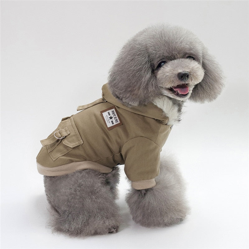 Cap dog coat