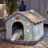 Foldable Winter Dog Villa Sleep Kennel Removable House
